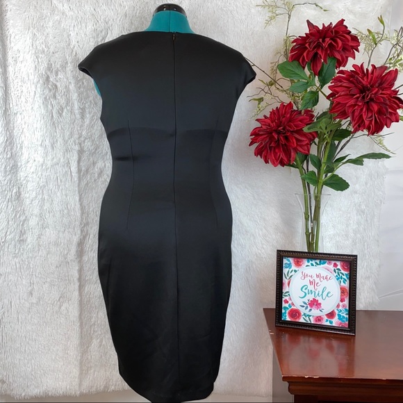 CONNECTED APPAREL Half Sleeve Black dress size 10 - Picture 3 of 5